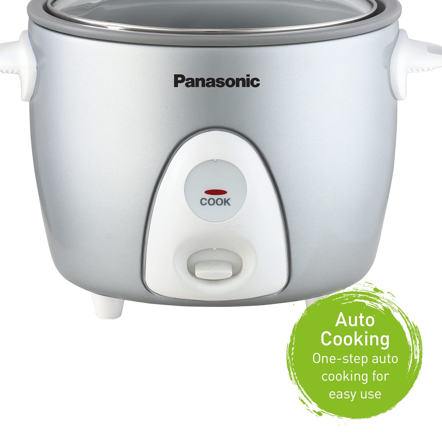 Panasonic SRG06FGE 3 Cup Rice Cooker and Steamer, White