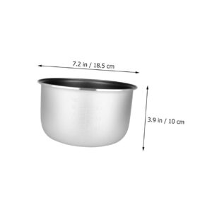 Abaodam 2pcs Rice Cooker Liner Anti-stick Ricer Cooker Pot Replacement Inner Rice Maker Removable Cooking Pot Stew Nonstick Cooking Pot Inner Electric/slow Cookers Alloy Soup Pot Hot Pot