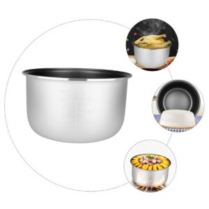 Abaodam 2pcs Rice Cooker Liner Anti-stick Ricer Cooker Pot Replacement Inner Rice Maker Removable Cooking Pot Stew Nonstick Cooking Pot Inner Electric/slow Cookers Alloy Soup Pot Hot Pot