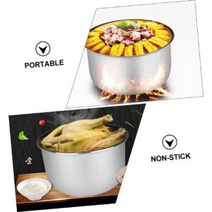 Abaodam 2pcs Rice Cooker Liner Anti-stick Ricer Cooker Pot Replacement Inner Rice Maker Removable Cooking Pot Stew Nonstick Cooking Pot Inner Electric/slow Cookers Alloy Soup Pot Hot Pot