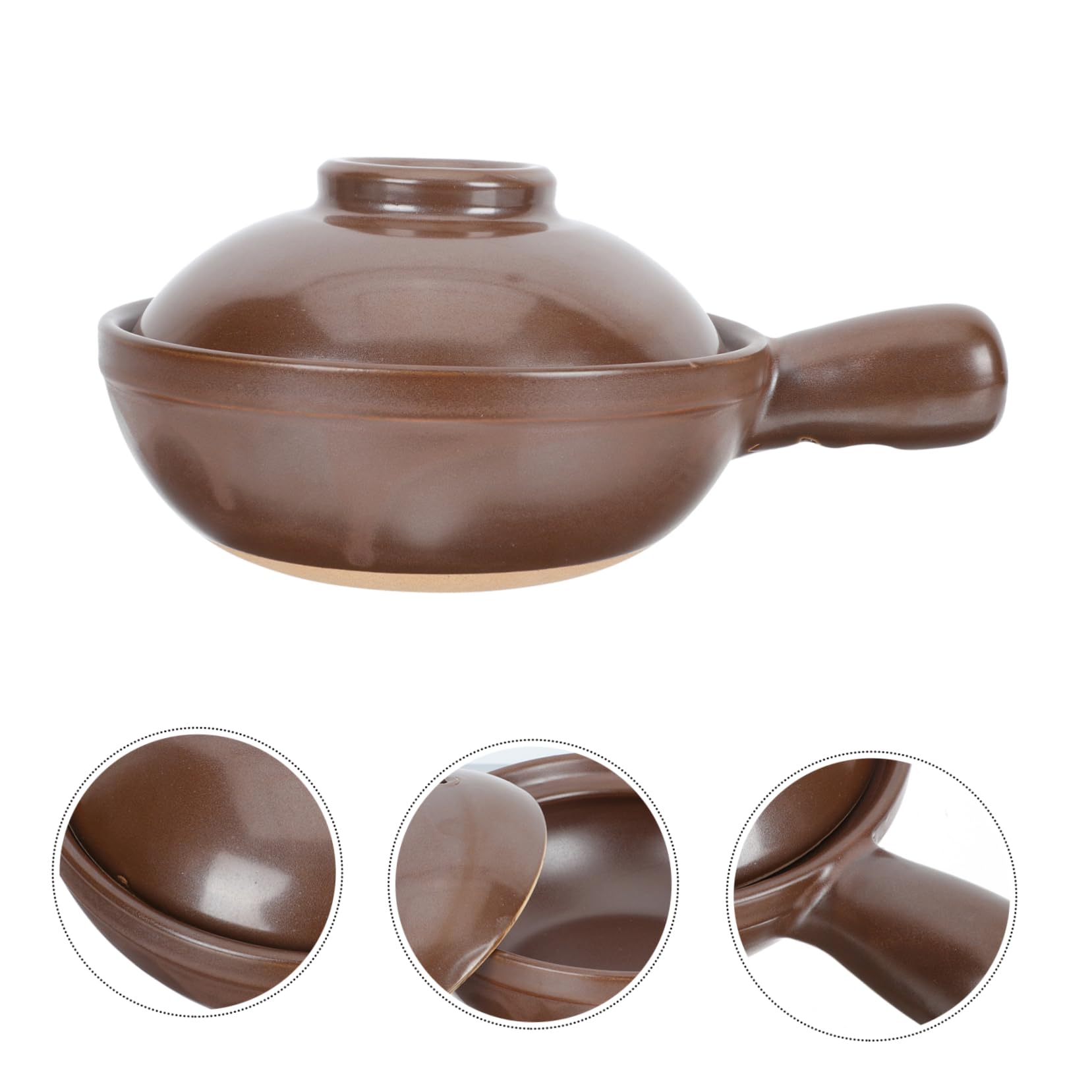 HEMOTON 2pcs Bibimbap Pot Casserole with Handle China Hutch Milk Pan Bread Pan Ceramic Steam Pot Japanese Soup Cooking Pot Korean Rice Cooker Non- Stick Ceramics Hot Pot Pottery