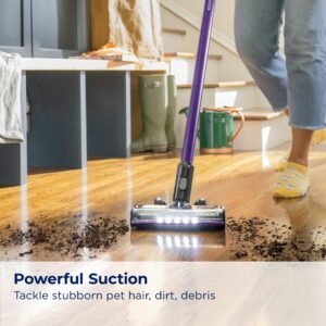 BISSELL CleanView XR Pet 300w Lightweight Cordless Vacuum w/ Removable Battery, 40-min runtime, Deep-Cleaning Furbrush & Tangle-Free Brush Roll, LED lights, XL Tank, Dusting & Crevice Tool, Wall Mount