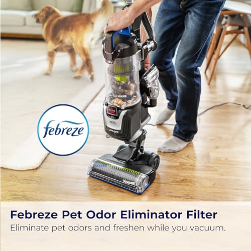 BISSELL Pet Hair Eraser Turbo Lift-Off Vacuum, w/ Self-Cleaning Brush Roll, HEPA Filtration, Powerful Pickup with TurboBrush Pivot Tool & LED-lit dusting & Crevice Tool, 3774F