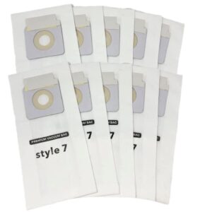 10 Pack Replacement Bags To Fit Bissell Style 7 Bags Compatible with Bissell Upright Vacuum Cleaners. Part #32120. Bissell 7 Vacuum Bags