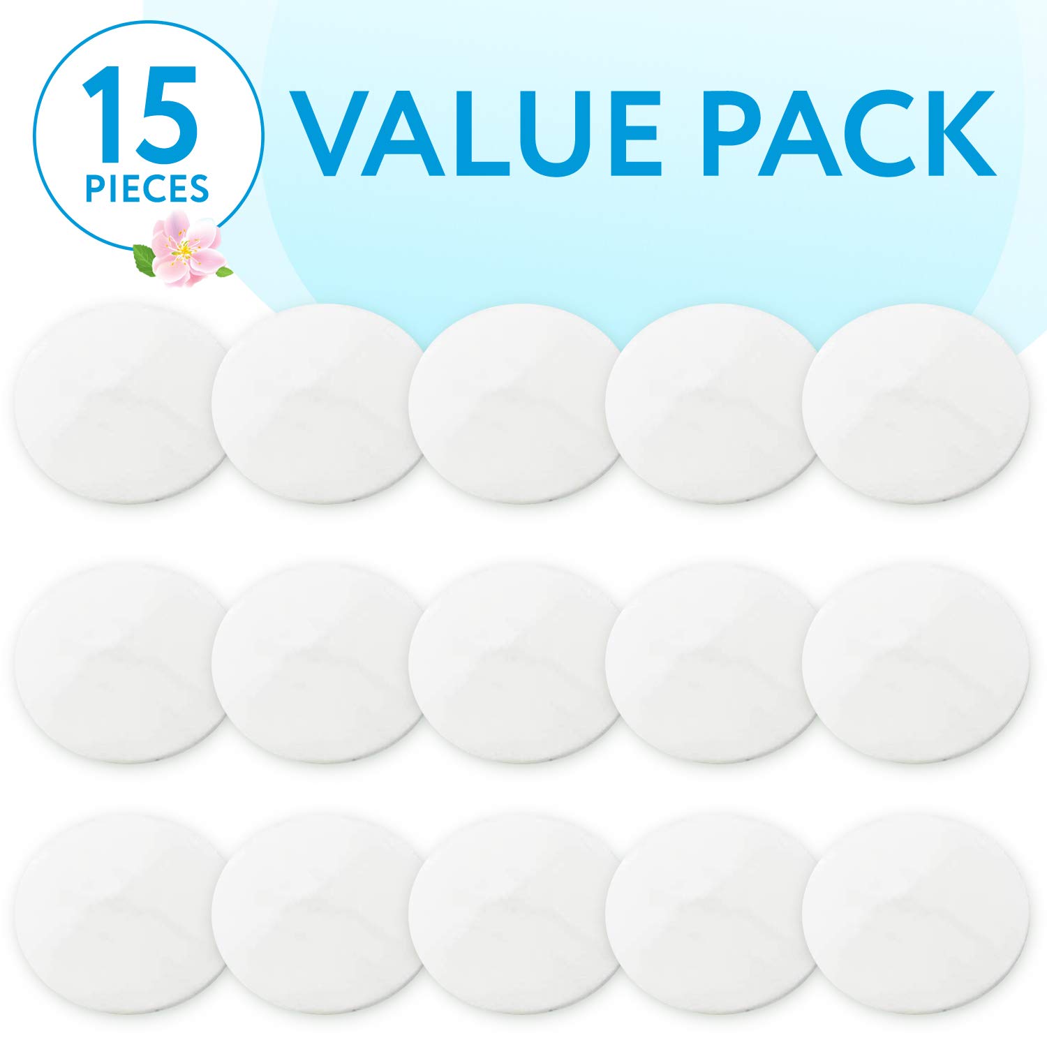 IMPRESA 15 Pack Replacement Steam Mop Scent Discs For Bissell ® Powerfresh ® And Symphony „¢ Series, Including 1940, 1806 And 1132 Models - Spring Breeze Fresh Fragrance Scented Pads