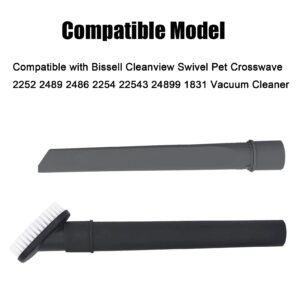 Vacuum Crevice Tool Dust Brush Compatible with Bissell Cleanview Swivel Pet Crosswave 2252 2489 2486 2254 3508 22543 24899 1831 and Eureka NEU181A NEU182A Vacuum Cleaner