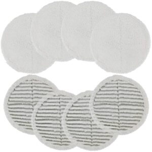 replacement mop pads for compatible with bis-sell spinwave 2124 2039a 2307 23157 20391 20399 - hard floor mop pads kit (included 4 soft pads+4 scrubby pads)