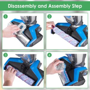 JORAIR Replacements Compatible with Bissell CrossWave, 3 Multi-Surface Brush Roll 1868 + 3 Vacuum Filter 1866 Vacuum Filter, Compare to Part 1608683, 160-8683, 1608684