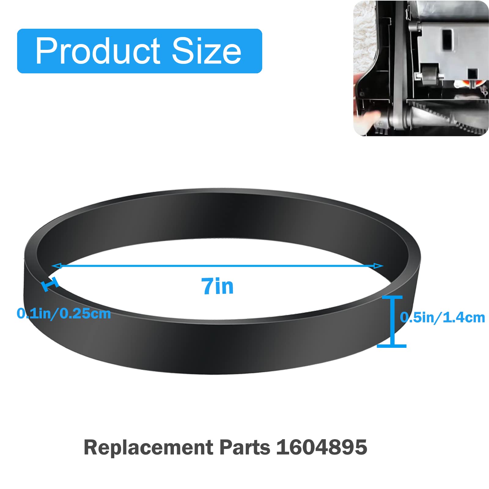 Vacuum Belts Replacement for Bissell PowerForce Compact Lightweight Upright Vacuum Cleaner Belts Replacement Belts Compatible Models: 3508,2112, 21129, 2690, 1520, 23T7,Replace Part 1604895