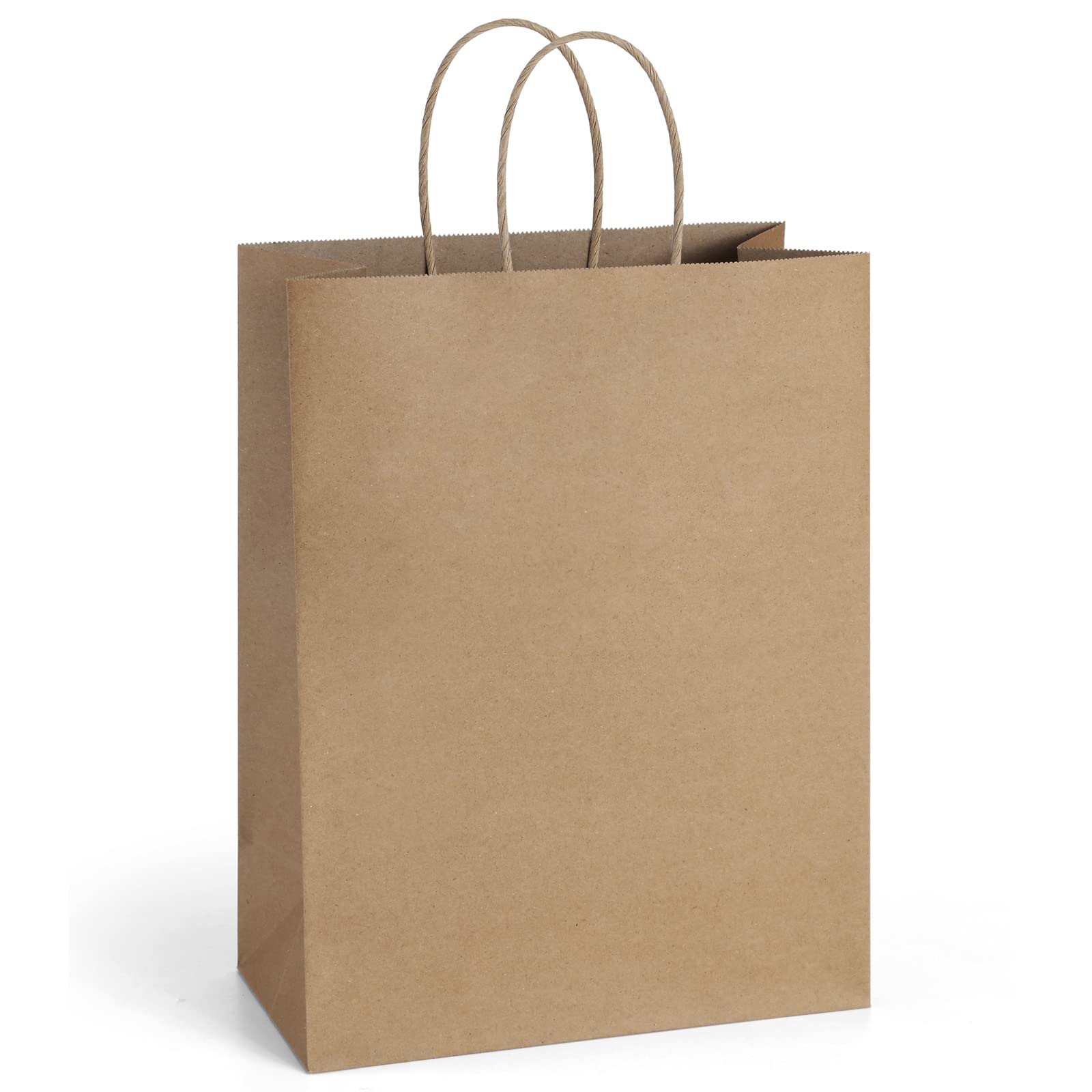 BagDream Gift Bags 10x5x13 50Pcs Brown Kraft Paper Bags Paper Gift Bags with Handles, Merchandise Bags, Retail Bags, Party Favor Bags, Shopping Bags Bulk 100% Recycled Paper Bags Sacks