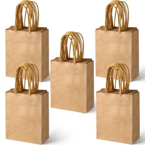 SPERPAND 30Pcs Mini Kraft Paper Bags - 6.5" Small Brown Paper Bags for Birthday, Baby Shower, Christmas, Wedding, Party Favor Bags