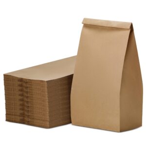 culinware kraft paper bags 8 lb - durable brown paper bags for snack, lunch, sandwich, pastries, popcorn, grocery and party favor – bulk paper bags – 6.1 x 4.25 x 12.3 in - 500 count