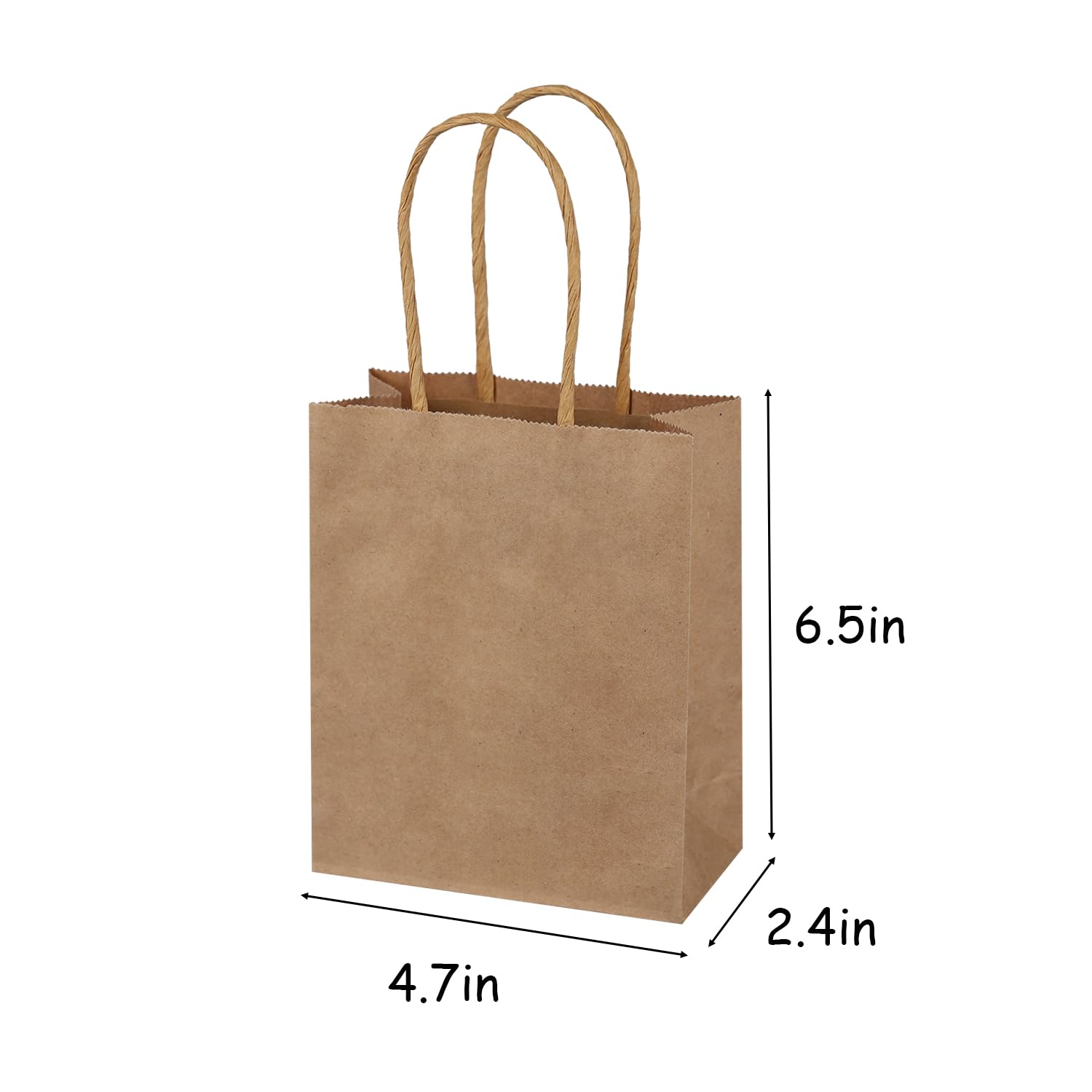 SPERPAND 30Pcs Mini Kraft Paper Bags - 6.5" Small Brown Paper Bags for Birthday, Baby Shower, Christmas, Wedding, Party Favor Bags