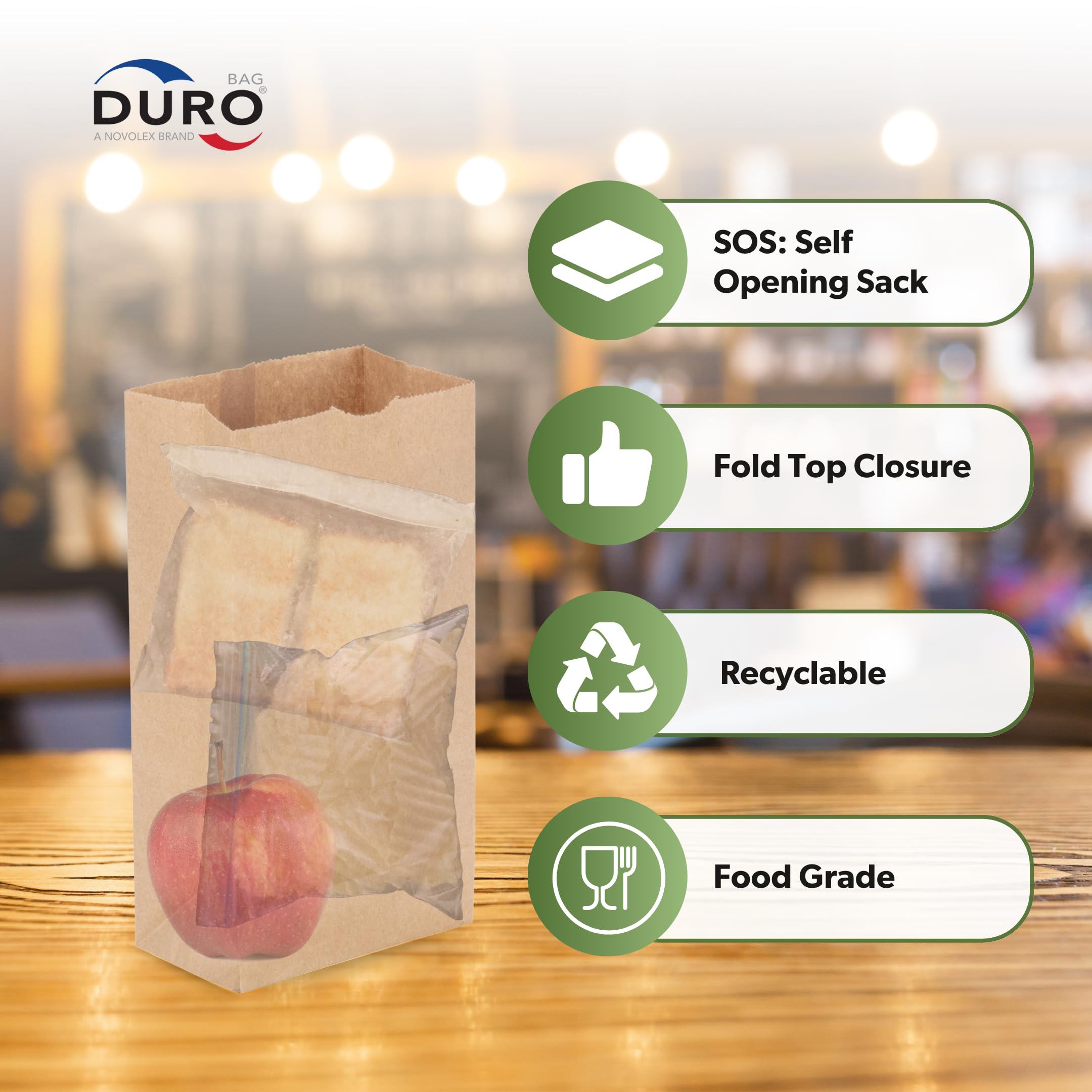 Duro Bag 4# Dubl Life SOS Bag 30# Recycled Kraft FSC (500 Pack)