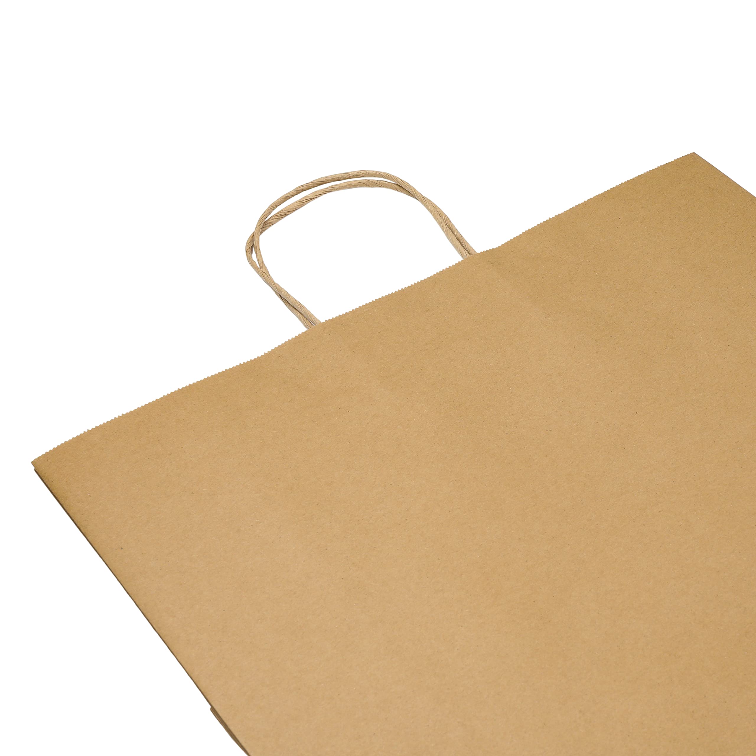 PTP BAGS Natural 16" x 6" x 12.5" Tote Bags [Pack of 250] Recyclable Kraft Paper Gift Bags