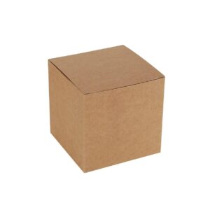 MODADA Gift Bags 5/10pcs Kraft Paper Boxes Folding Small Square Packaging Box for Gifts (Color : Kraft, Size : 5PCS_10X10X10CM)