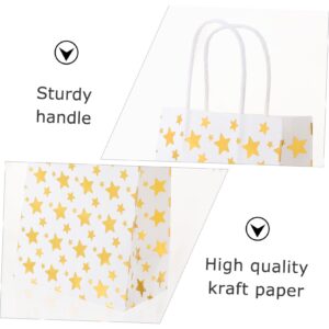 SOLUSTRE 36 Pcs Kraft Paper Gift Bag Paper Gift Bags Candy Gift Bags Gift Wrapping Bags Yellow Shopping Bags Halloween Presents Bag Retail Bags Christmas White Kraft Paper Child Customized