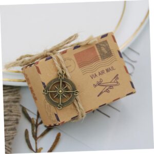 NOLITOY 20pcs Boxes Compass Candy Gift Bags Kraft Paper Small Gift