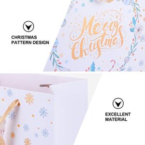 VAKUUM Bags 12pcs Christmas Kraft Gift Bags Xmas Paper Bags Merry Christmas Paper Bags Holiday Party Favors Supplies Paper Gift Bag