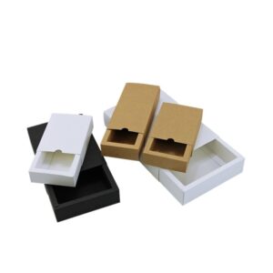 MODADA Gift Bags 10pcs Kraft Paper Drawer Packaging Box Clothing Candy Packaging Gift Boxes (Color : White, Size : 8x8x4cm)