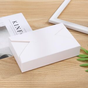 modada gift bags 10/20pcs kraft paper gift boxes white red candy box for wedding birthday christmas party chocolate cake baking packaging box (color : white, size : 10pcs_19.5x12.5x4cm)