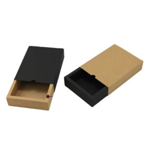 MODADA Gift Bags 10pcs Kraft Paper Drawer Packaging Box Clothing Candy Packaging Gift Boxes (Color : Kraft, Size : 25x10x3.5cm)