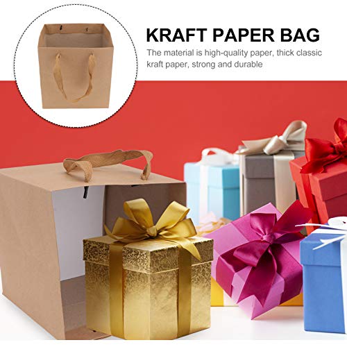 JOEBO Goodie Bags 10pcs Kraft Paper Gift Bags Party Bags Bags Cub Favor Bags Business Bags Kraft Bags Retail Bags for Easter Birthday Wedding Bulk Gift Bags