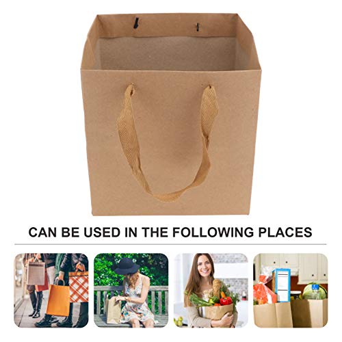 JOEBO Goodie Bags 10pcs Kraft Paper Gift Bags Party Bags Bags Cub Favor Bags Business Bags Kraft Bags Retail Bags for Easter Birthday Wedding Bulk Gift Bags