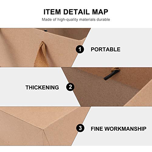 JOEBO Goodie Bags 10pcs Kraft Paper Gift Bags Party Bags Bags Cub Favor Bags Business Bags Kraft Bags Retail Bags for Easter Birthday Wedding Bulk Gift Bags