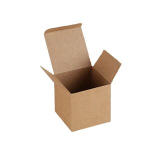 MODADA Gift Bags 5/10pcs Kraft Paper Boxes Folding Small Square Packaging Box for Gifts (Color : Kraft, Size : 10PCS_5X5X5CM)