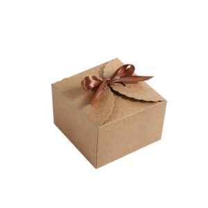 MODADA Gift Bags 12/24/48pcs Kraft Paper Candy Boxes Gift Packaging Square White Box for Cookie Wedding Party Favor Birthday Decor (Color : Kraft paper, Size : 12PCS_12X12X9CM)