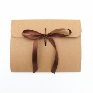 modada gift bags kraft paper envelope boxes for scarf underwear facial mask packaging white black gift box with ribbons favor box printed (color : kraft, size : 50pcs_24x18x0.7cm)