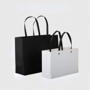 MODADA Gift Bags Kraft Paper Clothing Shopping Bags with Handles Reusable Gift Packaging Bags for Business White Black Paper Handbag (Color : Kraft, Size : 25x17x9cm 15pcs)