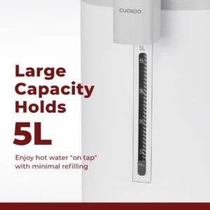 CUCKOO CWP-A501TW | Hot Water Dispenser & Warmer | Auto Dispense & Boil Dry Protection | Insulated Stainless Steel | 5 Liter