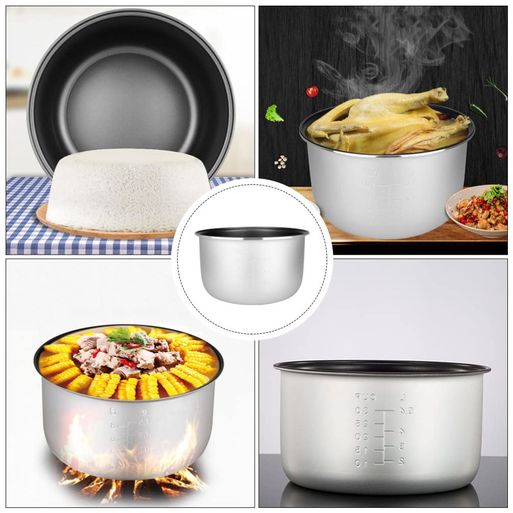 Rice Cooker Inner Pot Rice Cooker Liner Non- stick Rice Cooking Container Rice Maker Accessories for Rice Maker Cooker 2 L