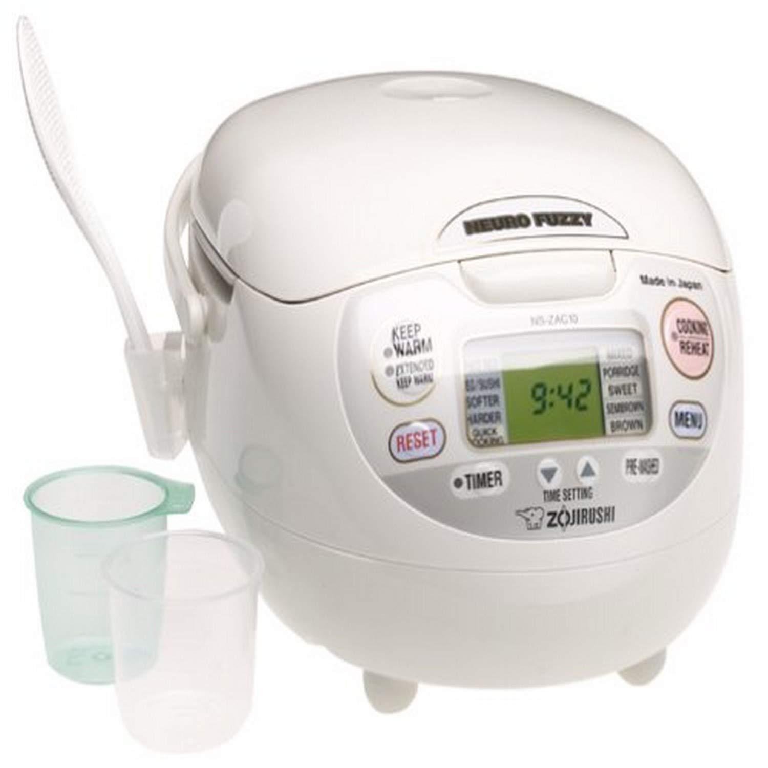 Zojirushi Micom Water Boiler & Warmer, 135 oz. / 4.0 Liters, Silver and Zojirushi NS-ZCC10 Neuro Fuzzy Rice Cooker, 5.5-Cup uncooked rice / 1L, White