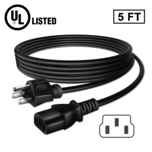 Aprelco 5ft UL Listed AC Power Cord Cable Lead Compatible with Zojirushi NS-WRC10 5.5-Cup Micom Rice Cooker