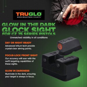 TruGlo Tritium Pro Glow Sight, Orange Ring, CZ 75