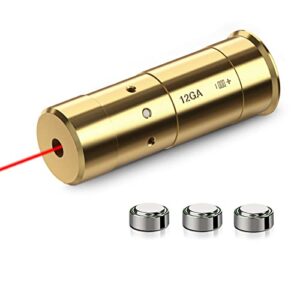 MidTen Bore Sight 12 Gauge Laser Red Dot Boresighter with Three of Batteries