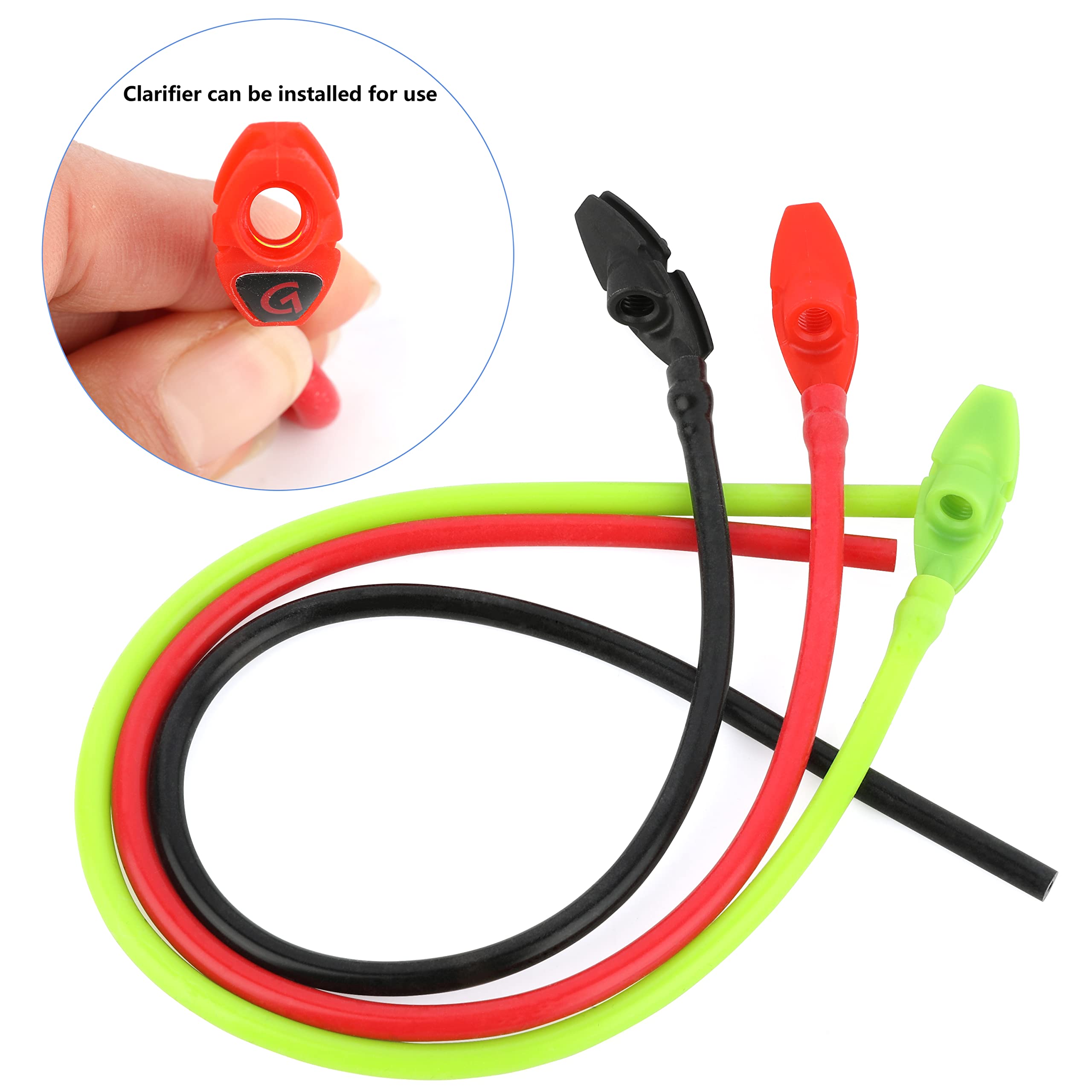 Peep Sight Tubing for Compound Bow Pull line peep Sight Silicone Peep Sight Tubing Replacement with 5 Size Inner Core 6X/8X Clarifier Aperture Lens (Green, 6X)