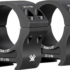 Vortex Optics Pro Series Riflescope Rings - 30mm - Low Height [0.90 Inches | 22.86 mm],Black