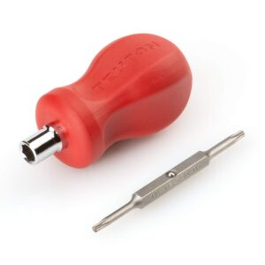 TEKTON 3-in-1 Stubby Torx Driver (T10 x T15, Red) | DMT17003