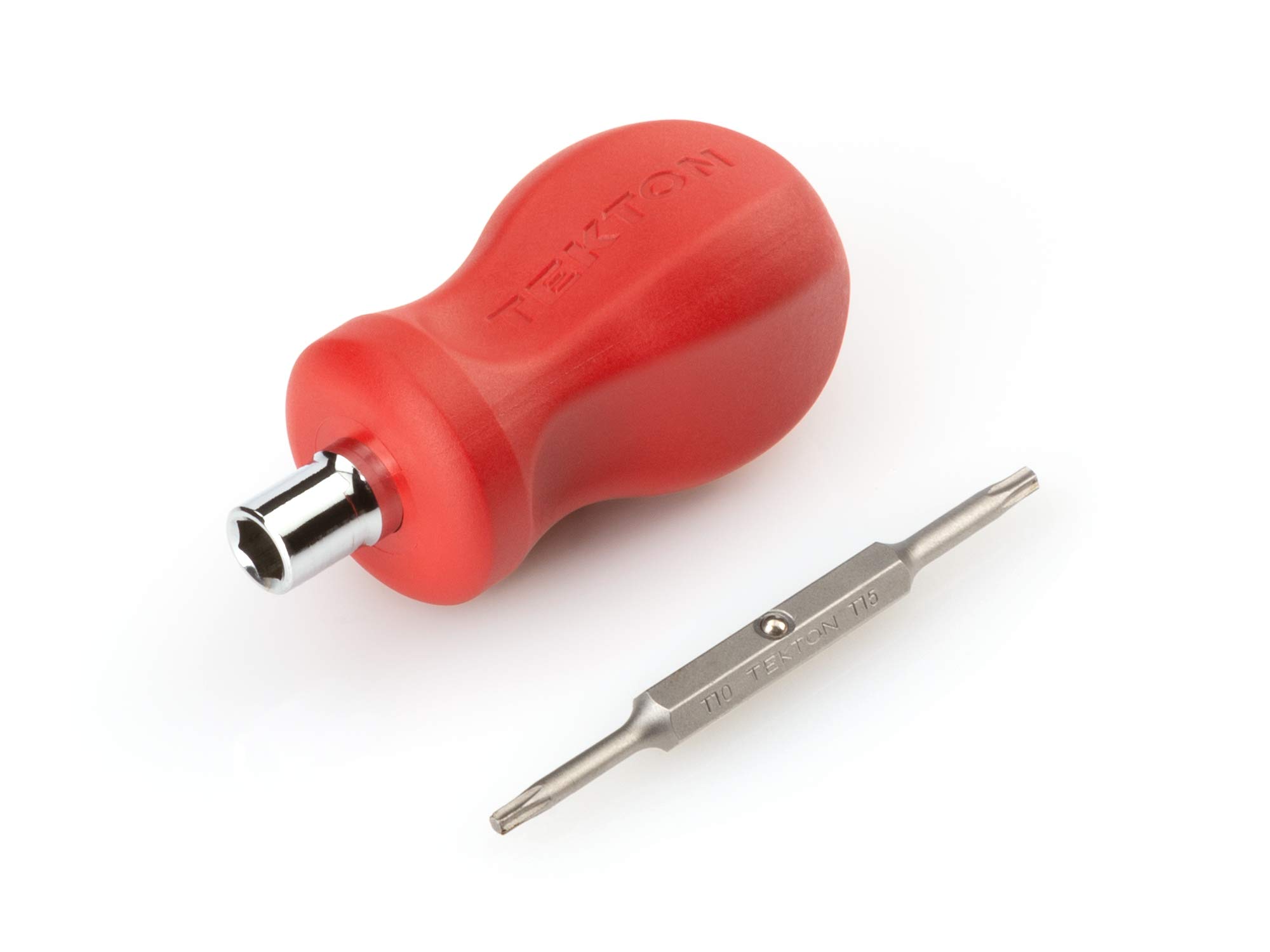 TEKTON 3-in-1 Stubby Torx Driver (T10 x T15, Red) | DMT17003