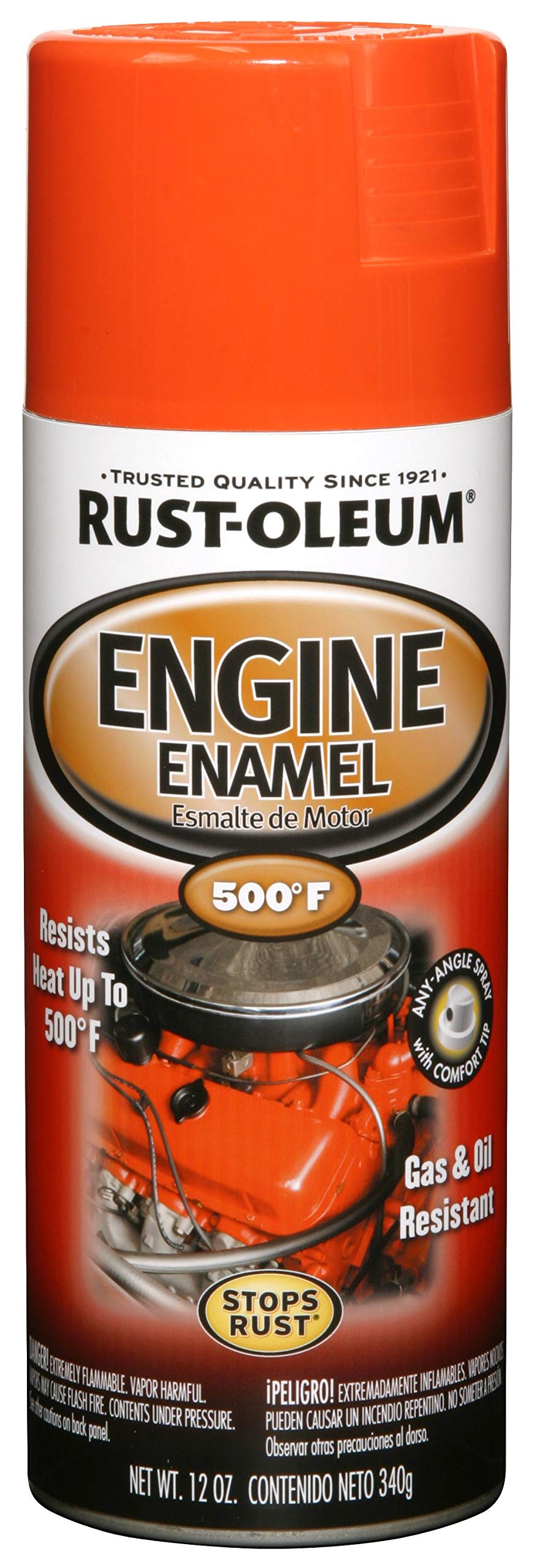 Rust-Oleum 248941, Chevy Orange, 12 oz, Automotive Engine Enamel Spray Paint, 12 Ounce (Pack of 1)