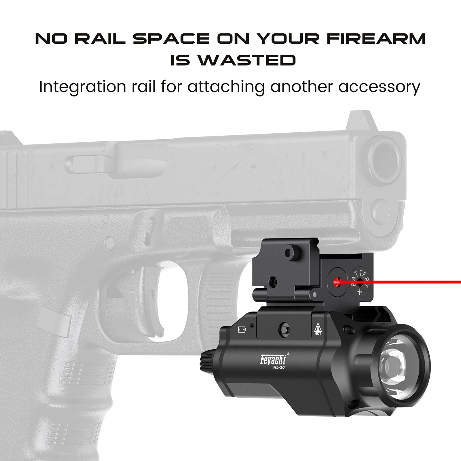 Feyachi Laser Sight/Red Dot Laser Sight/Pistol Laser Sight Rifle Laser Sight for Weaver or Picatinny Rail