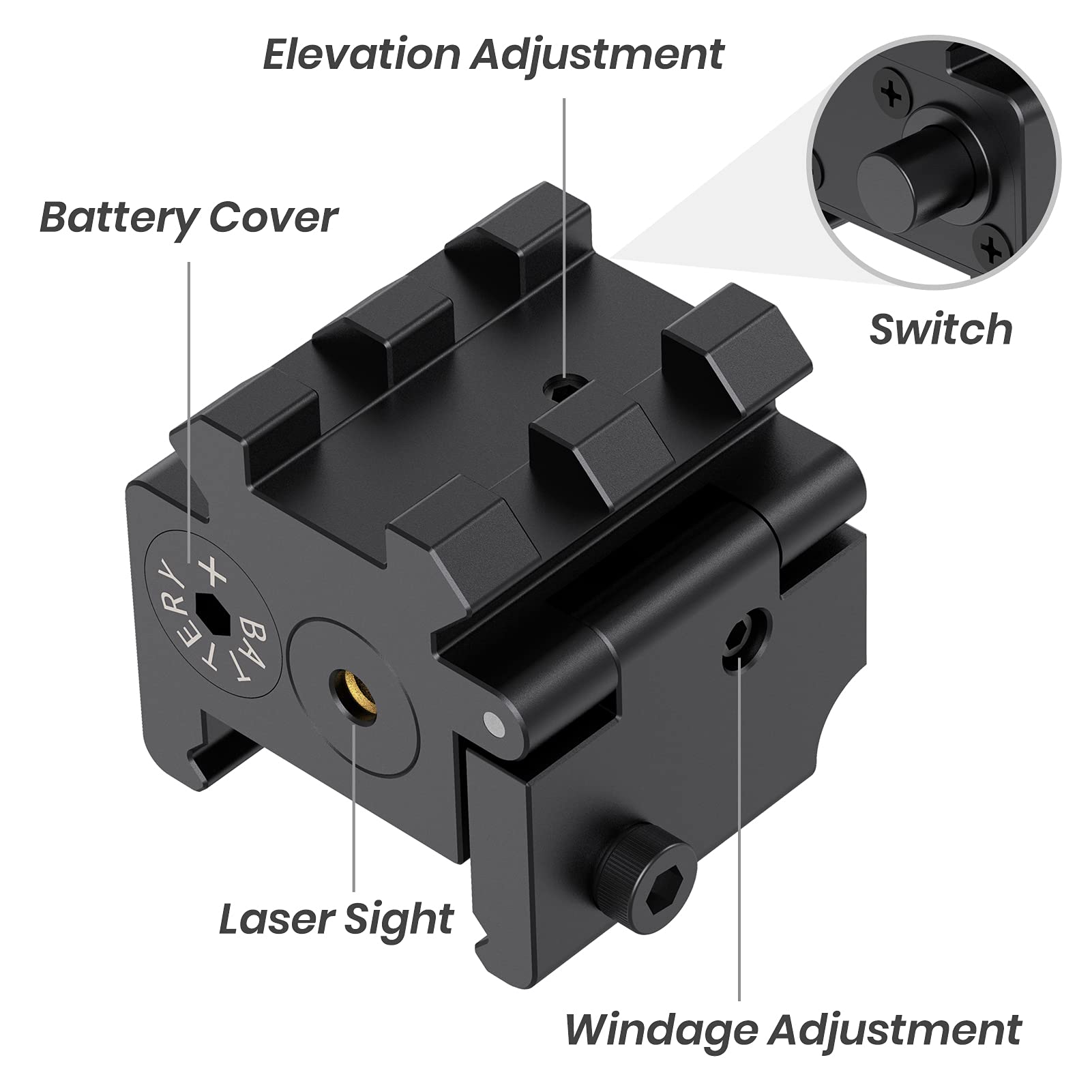 Feyachi Laser Sight/Red Dot Laser Sight/Pistol Laser Sight Rifle Laser Sight for Weaver or Picatinny Rail