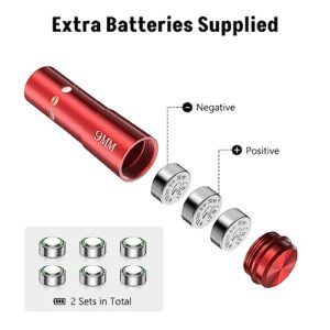 MidTen Bore Sight Laser 9mm Red Dot Boresighter with 2 Sets of Batteries