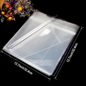 CCidea 50 Record Sleeves for Vinyl Record- Crystal Clear Premuim Vinyl Record Sleeves Protector |12.75" x 12.75" Record Sleeves Outer for 12" Single & Double LP Album Covers