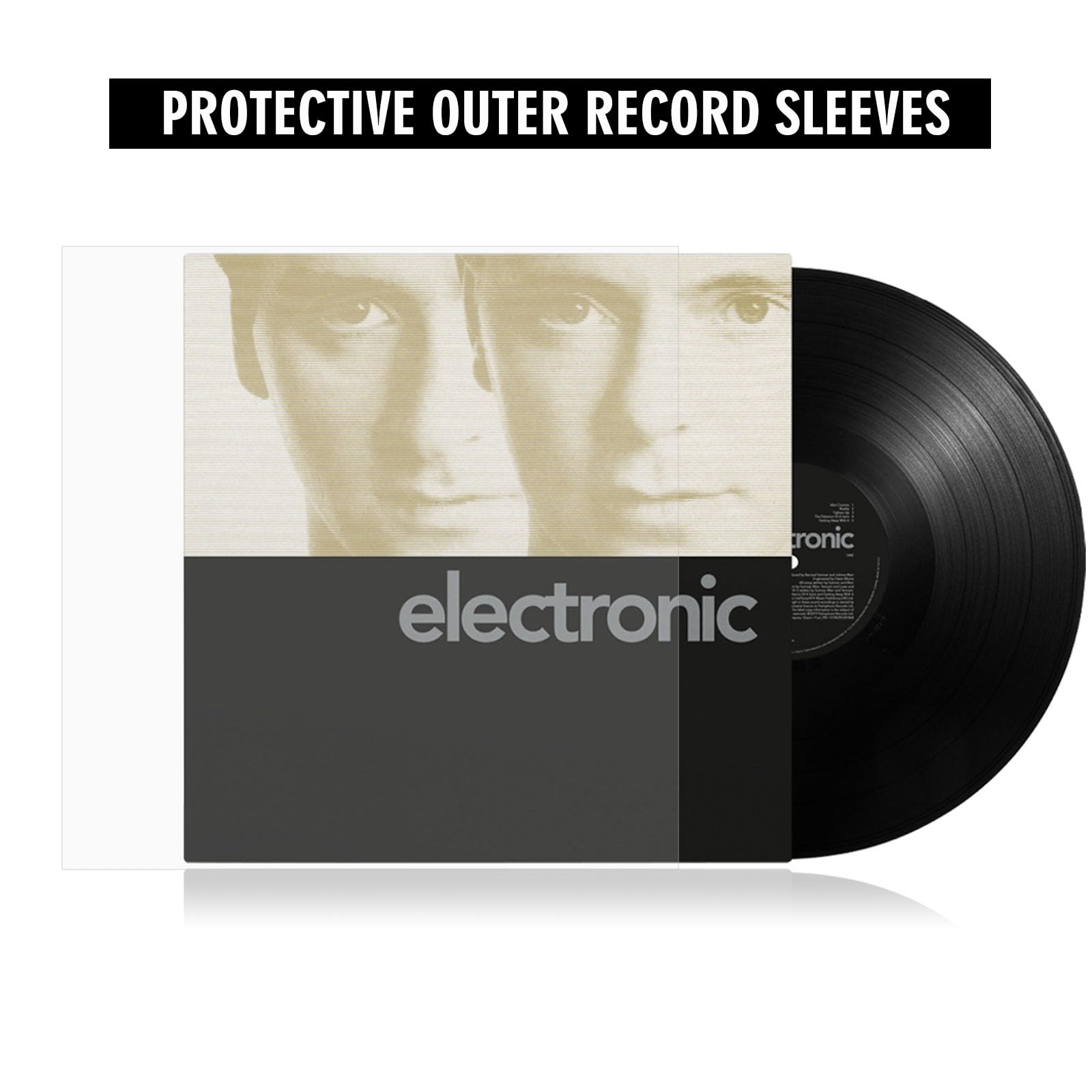 Siveit Record Sleeves for Vinyl Record-50 Clear Plastic Protective Vinyl Record Outer Sleeves 3 Mil No-Acid -12.75" x 12.5" Record Sleeves Outer for 12" Single and Double LP Album Covers