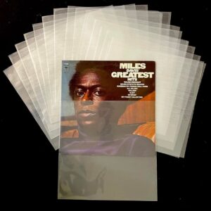 Vinyl Record Outer Sleeves - Audiophile Approved Ultra Premium 4Mil Sleeves - 50 Pack for 12” Records - Slim Fit: Single & Double Lps - Super Soft Archival Quality Plastic Covers